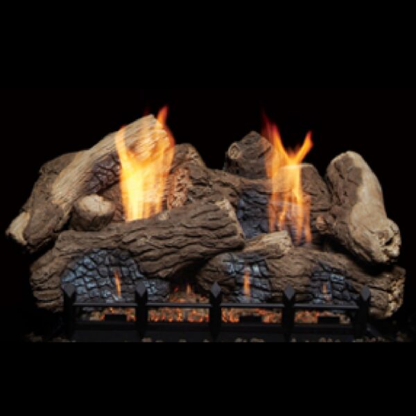 Monessen Berkley Oak Fiber Log Set with Natural Blaze Burner