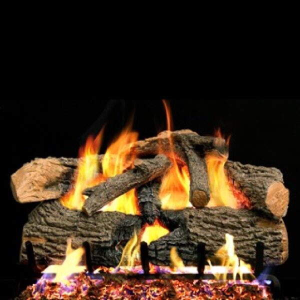 Real Fyre Charged Evergreen Gas Log Set and G52 Vented Burner