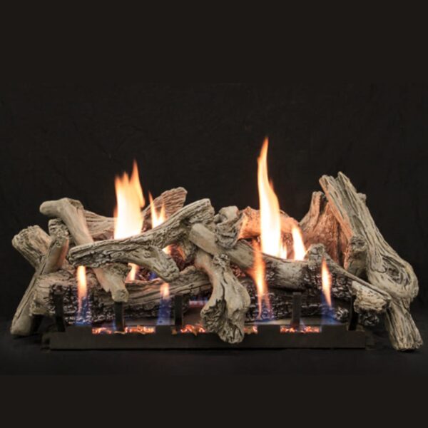 White Mountain Hearth Driftwood Burncrete® Logs and Slope Glaze Burner