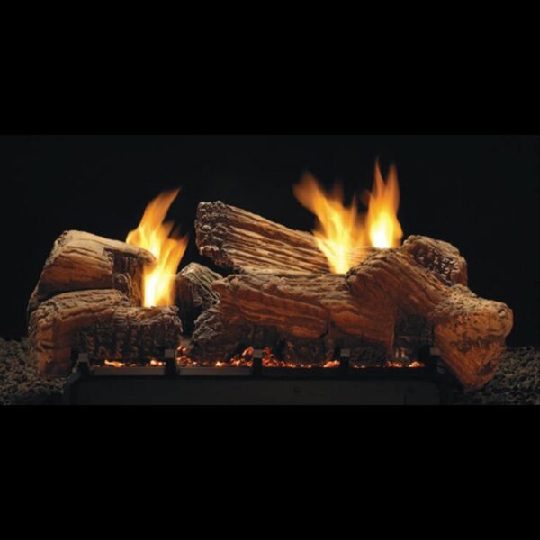 White Mountain Hearth Stone River Multi-Sided Logs and Slope Glaze Vista Burner