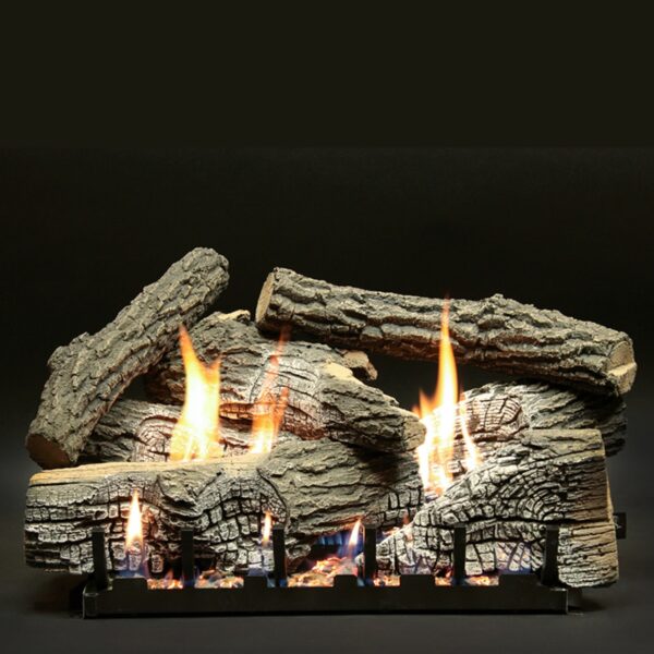 White Mountain Hearth Super Stacked Wildwood Log Set and Slope Glaze Burner